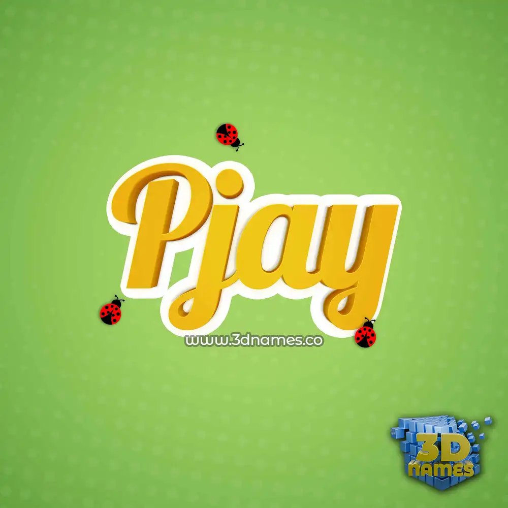 pjay in Ladybugs style - 3D name wallpaper