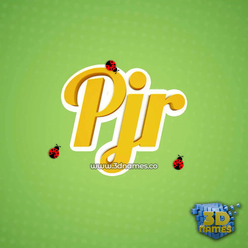 pjr in Ladybugs style - 3D name wallpaper