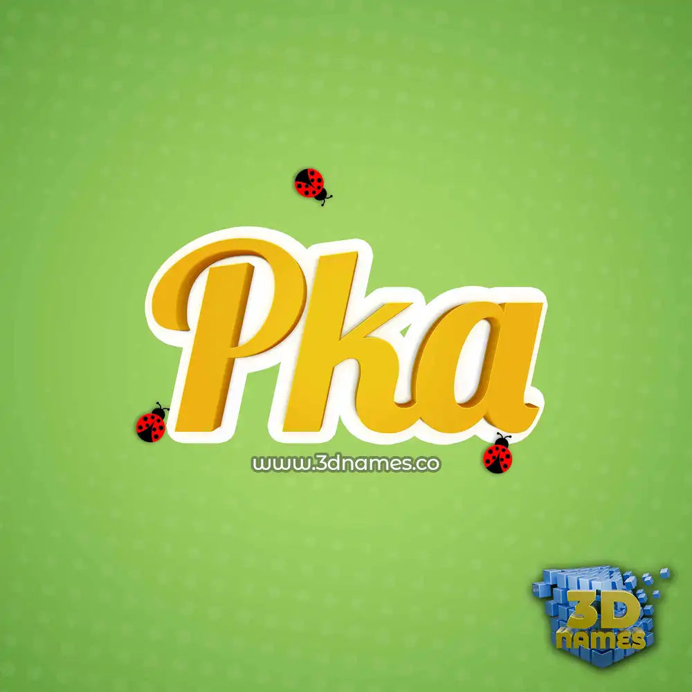 pka in Ladybugs style - 3D name wallpaper