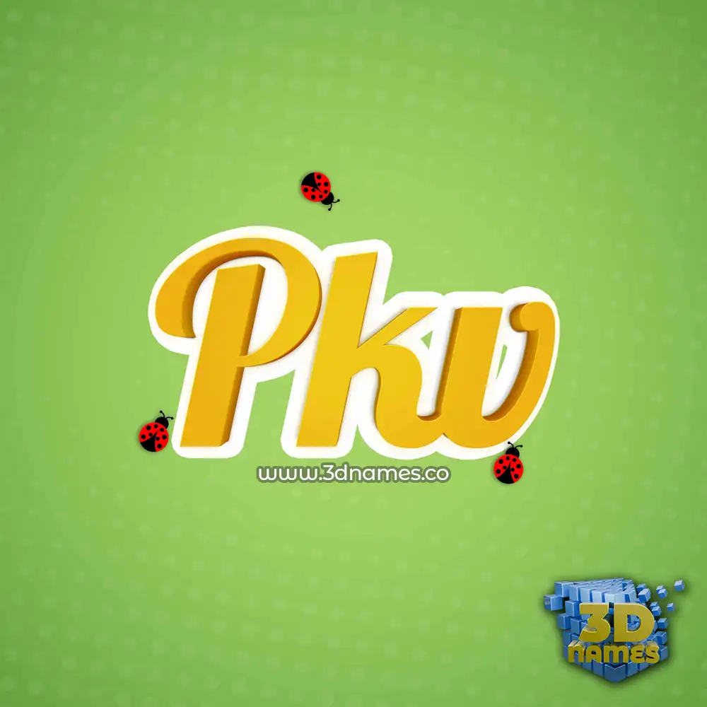 pkv in Ladybugs style - 3D name wallpaper