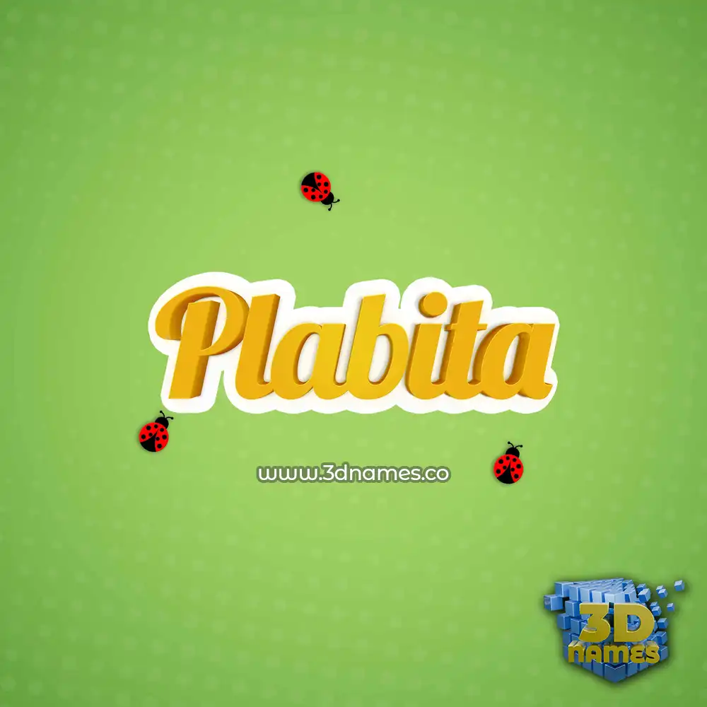 plabita in Ladybugs style - 3D name wallpaper