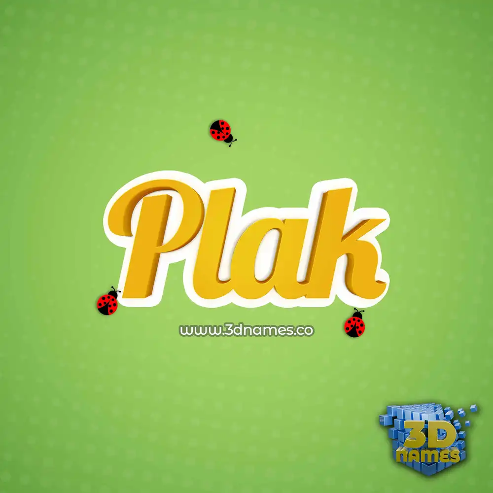 plak in Ladybugs style - 3D name wallpaper