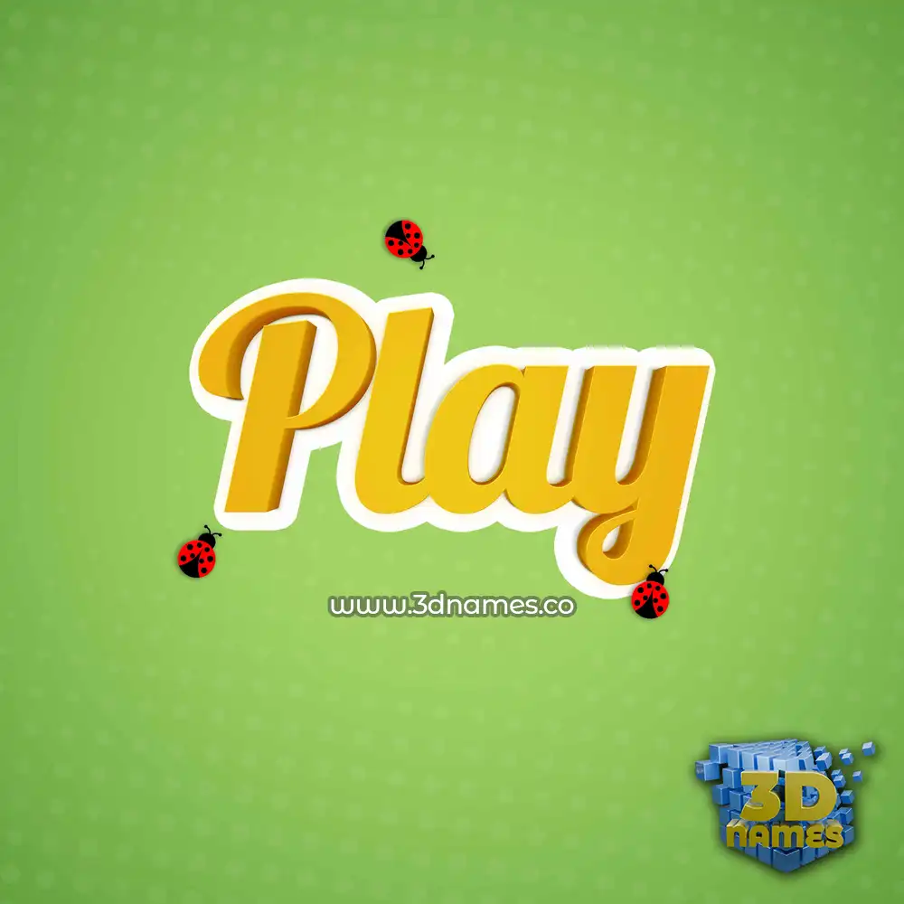 play in Ladybugs style - 3D name wallpaper