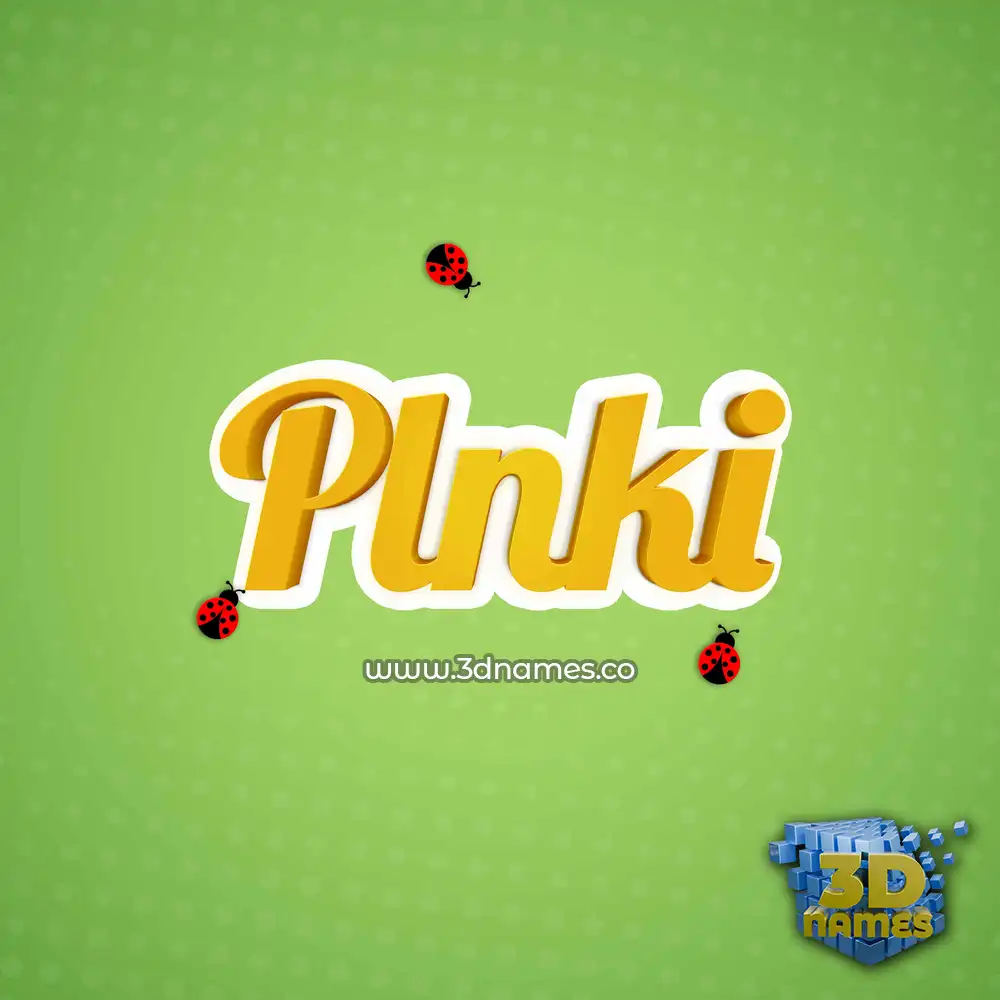 plnki in Ladybugs style - 3D name wallpaper
