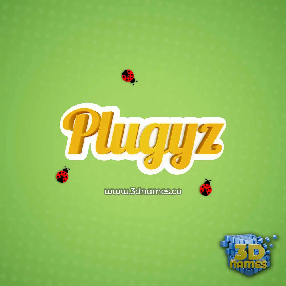 plugyz in Ladybugs style - 3D name wallpaper