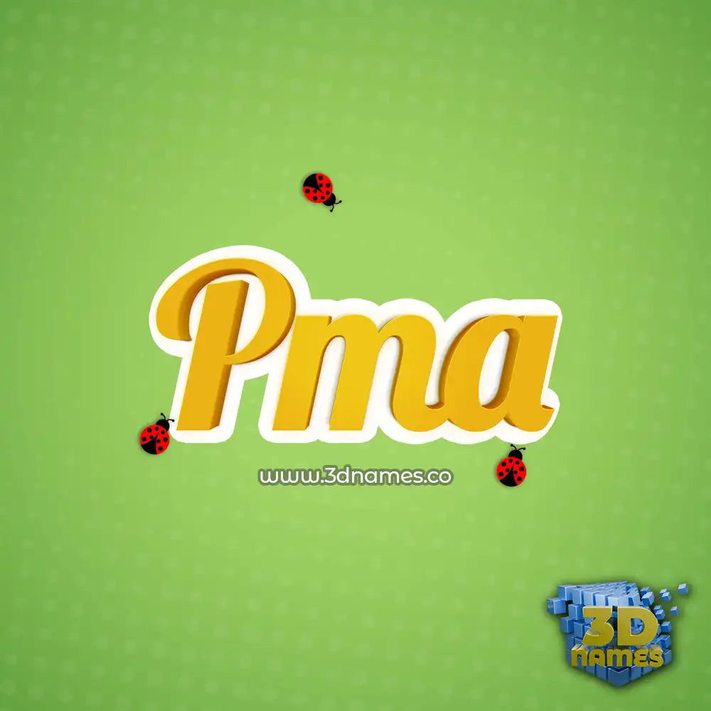 pma in Ladybugs style - 3D name wallpaper