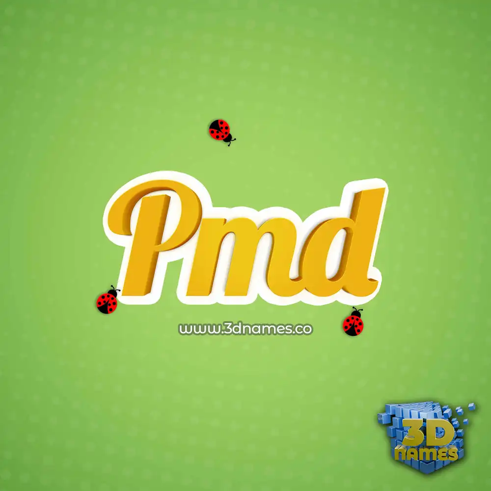 pmd in Ladybugs style - 3D name wallpaper