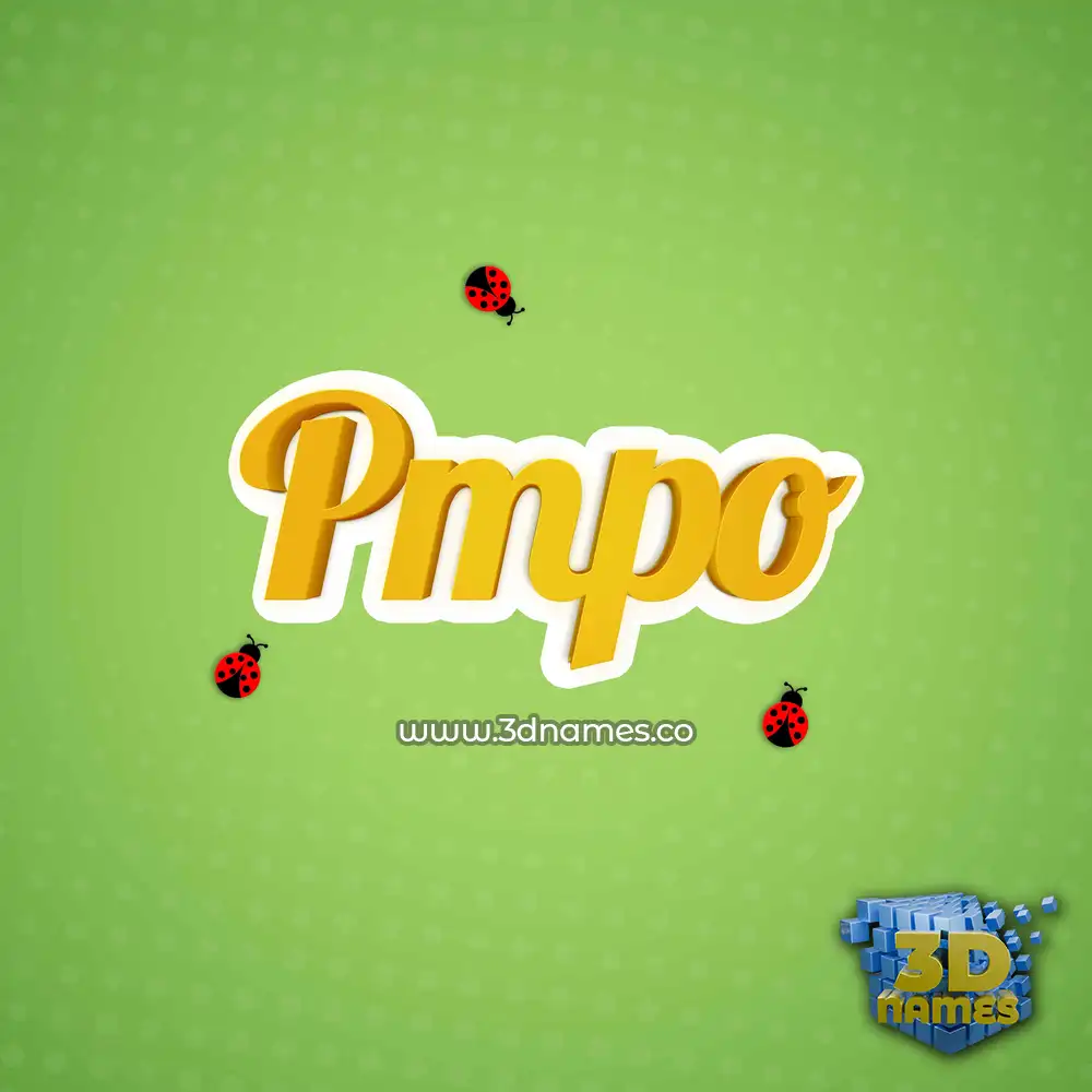 pmpo in Ladybugs style - 3D name wallpaper