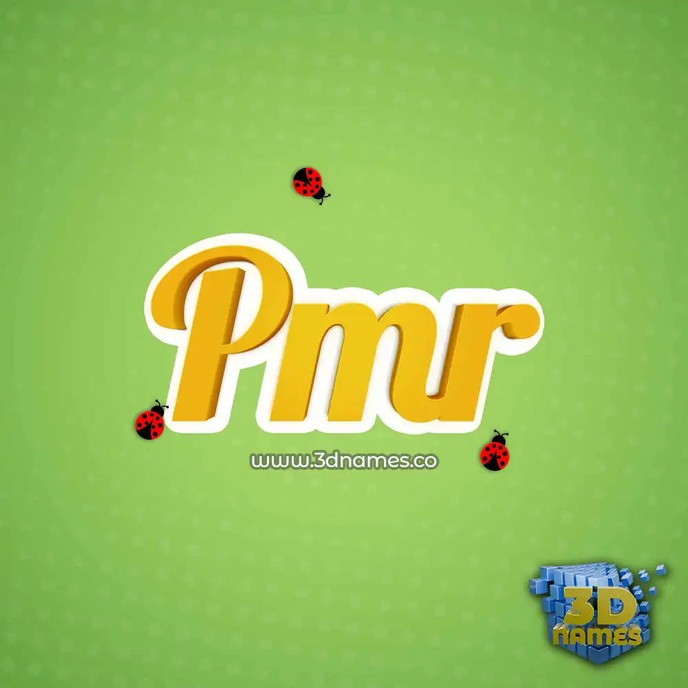 pmr in Ladybugs style - 3D name wallpaper