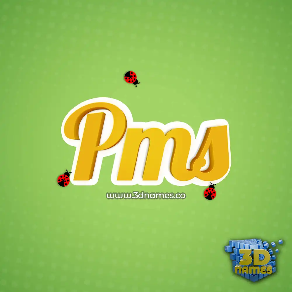 pms in Ladybugs style - 3D name wallpaper