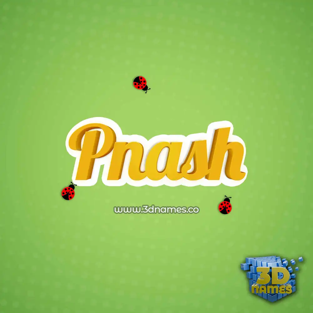 pnash in Ladybugs style - 3D name wallpaper