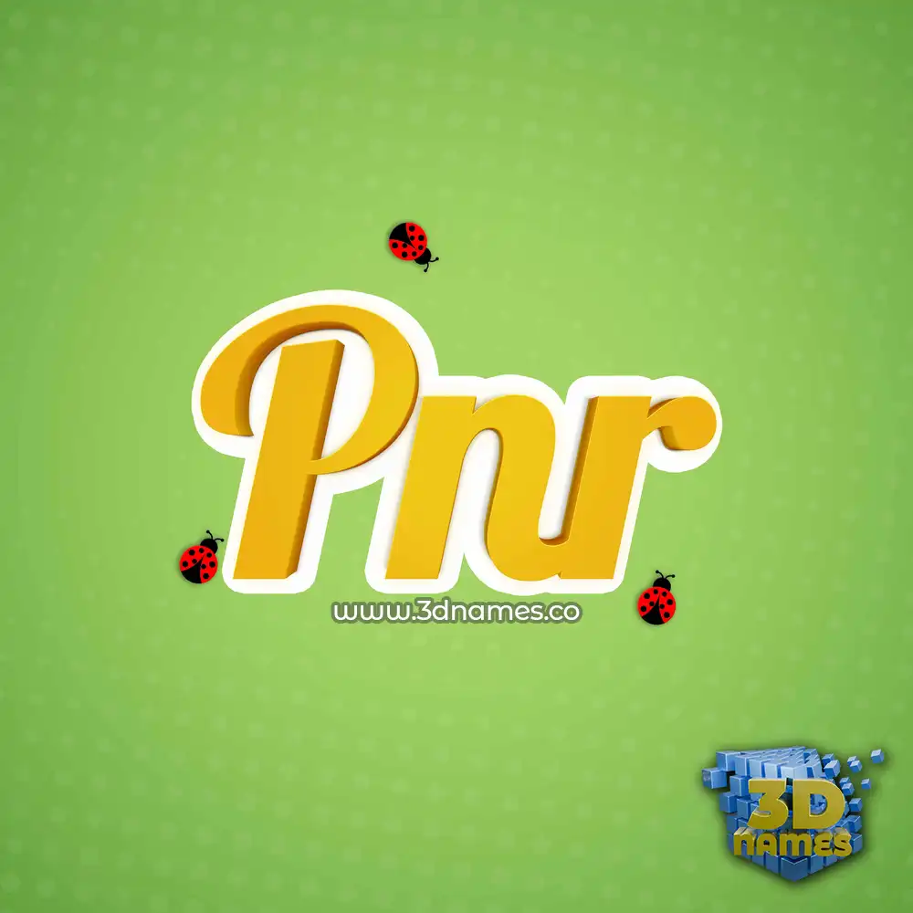 pnr in Ladybugs style - 3D name wallpaper