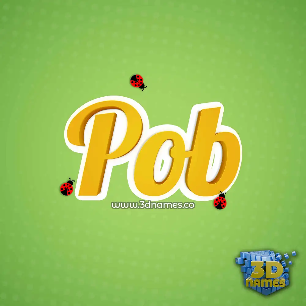pob in Ladybugs style - 3D name wallpaper