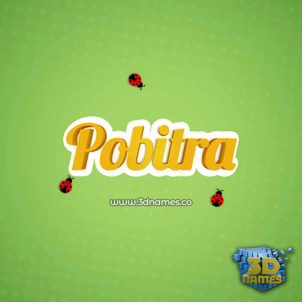 pobitra in Ladybugs style - 3D name wallpaper