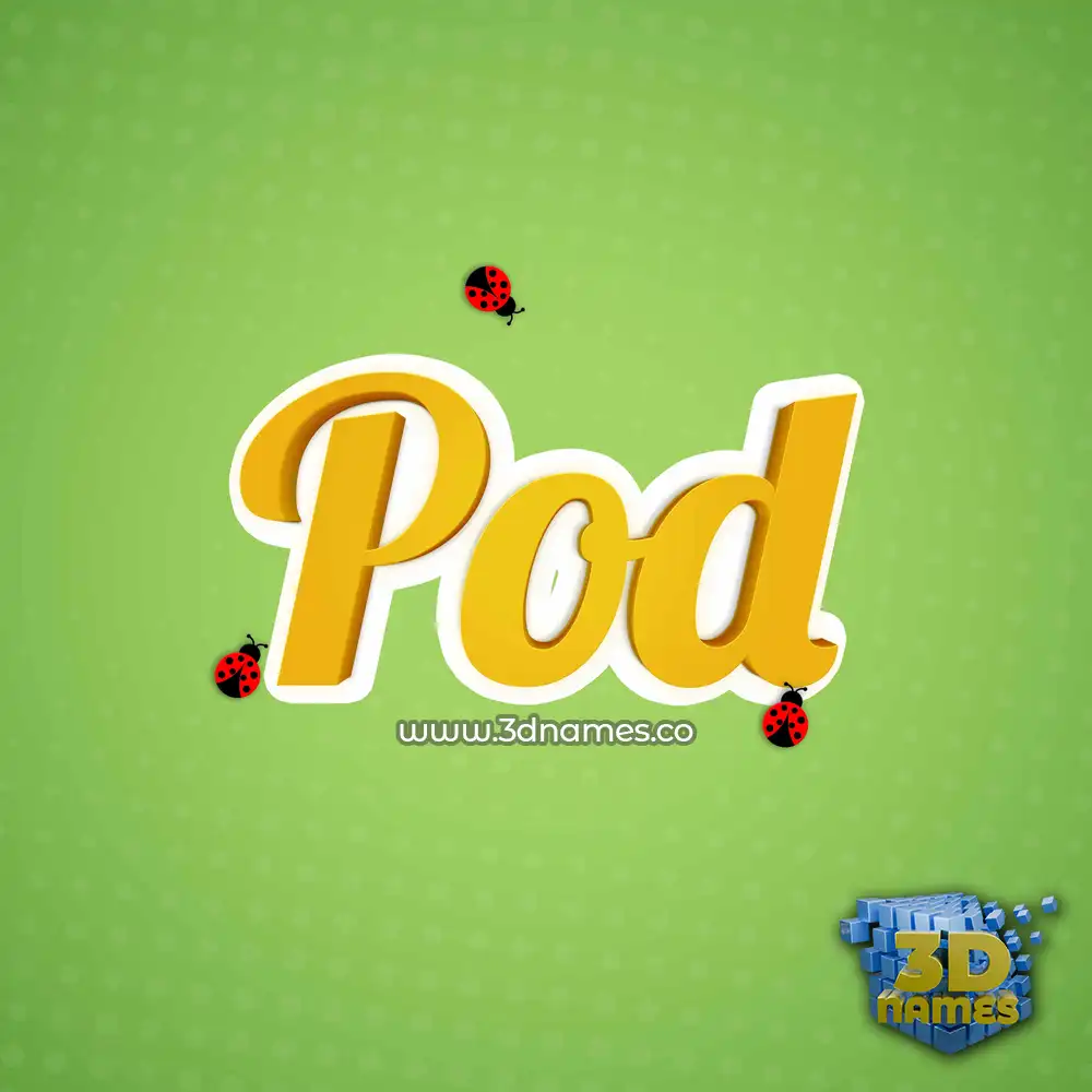 pod in Ladybugs style - 3D name wallpaper