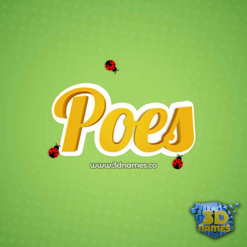 poes in Ladybugs style - 3D name wallpaper