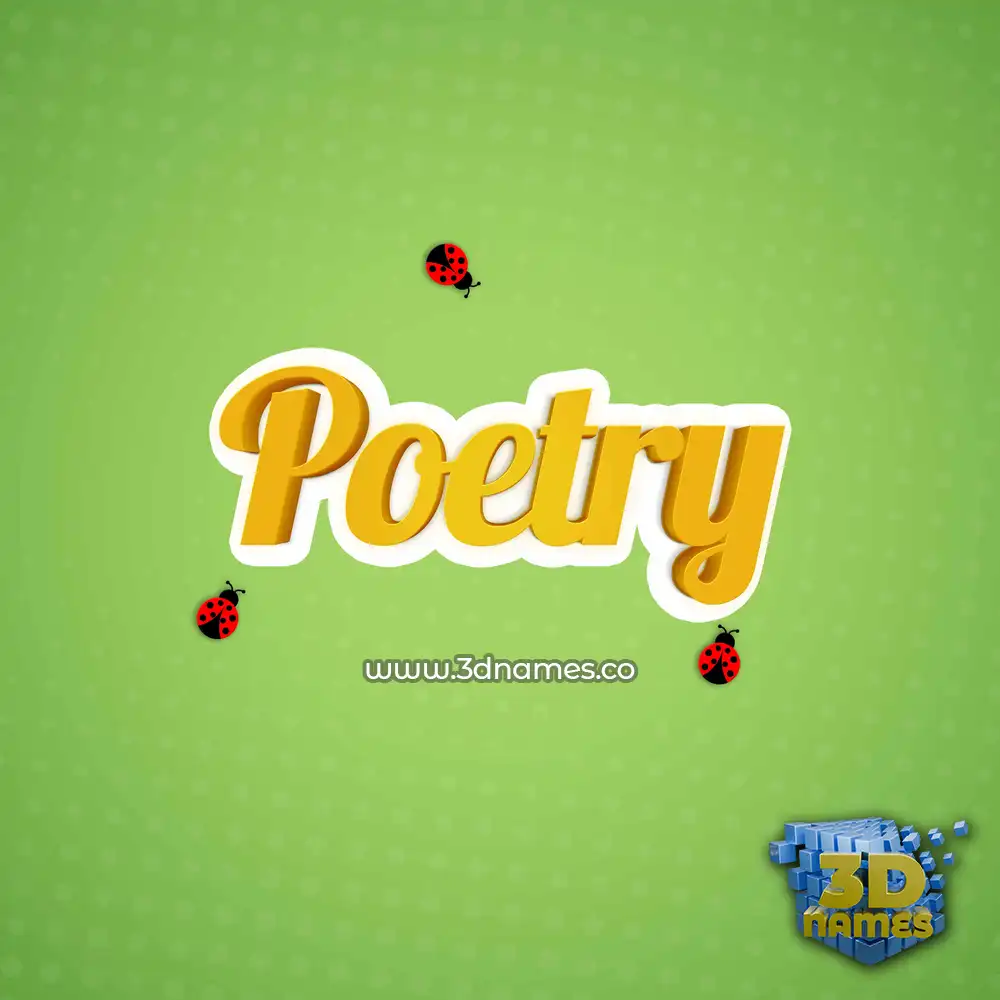 poetry in Ladybugs style - 3D name wallpaper