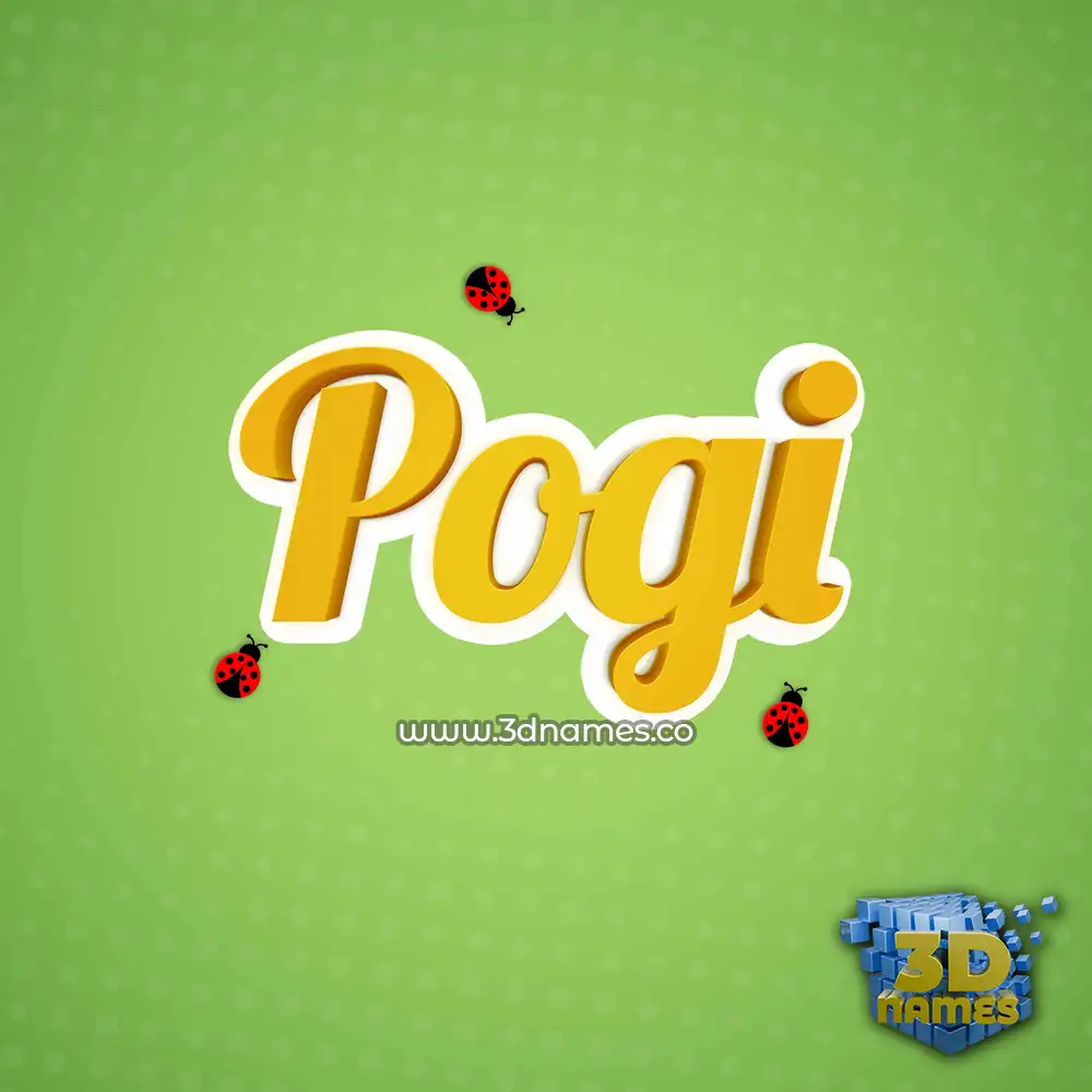 pogi in Ladybugs style - 3D name wallpaper