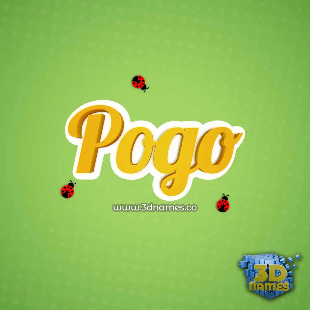 pogo in Ladybugs style - 3D name wallpaper