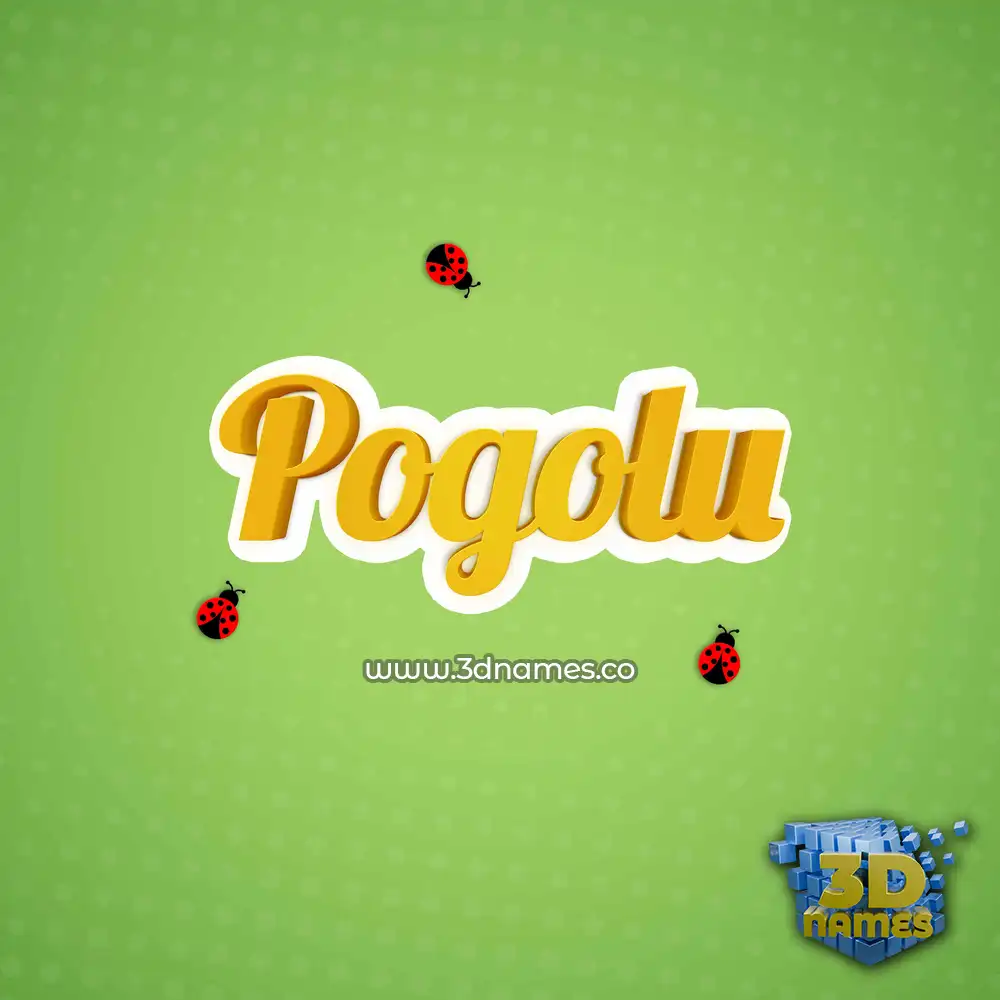 pogolu in Ladybugs style - 3D name wallpaper