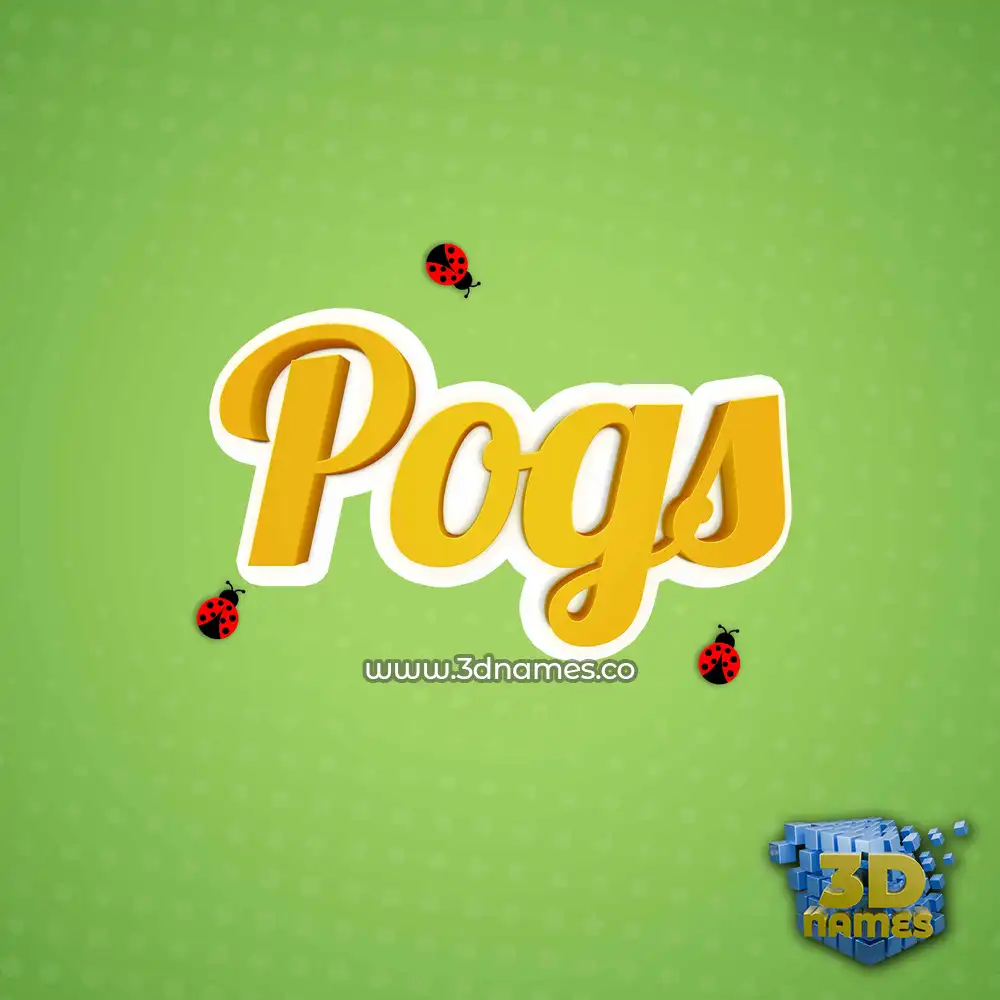 pogs in Ladybugs style - 3D name wallpaper