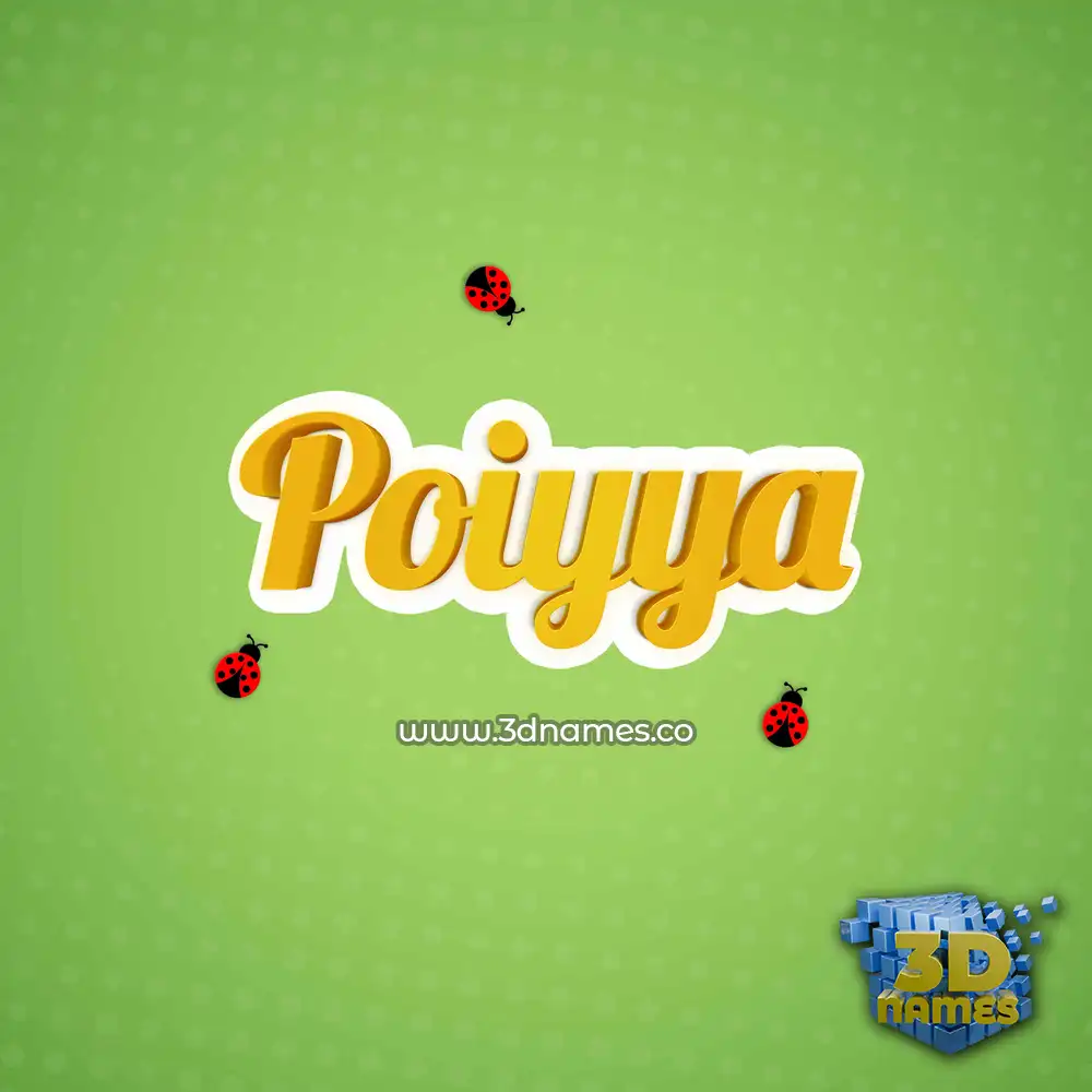 poiyya in Ladybugs style - 3D name wallpaper