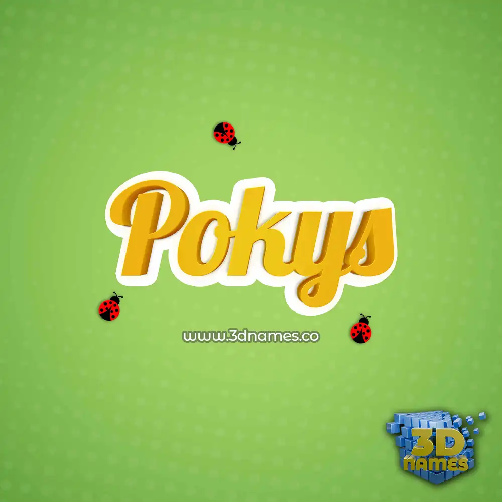 pokys in Ladybugs style - 3D name wallpaper