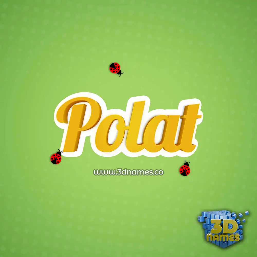 polat in Ladybugs style - 3D name wallpaper
