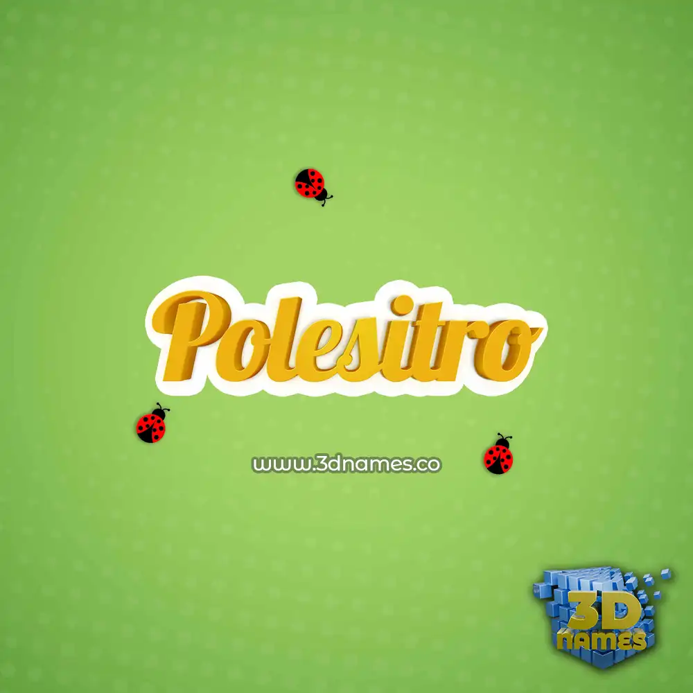 polesitro in Ladybugs style - 3D name wallpaper