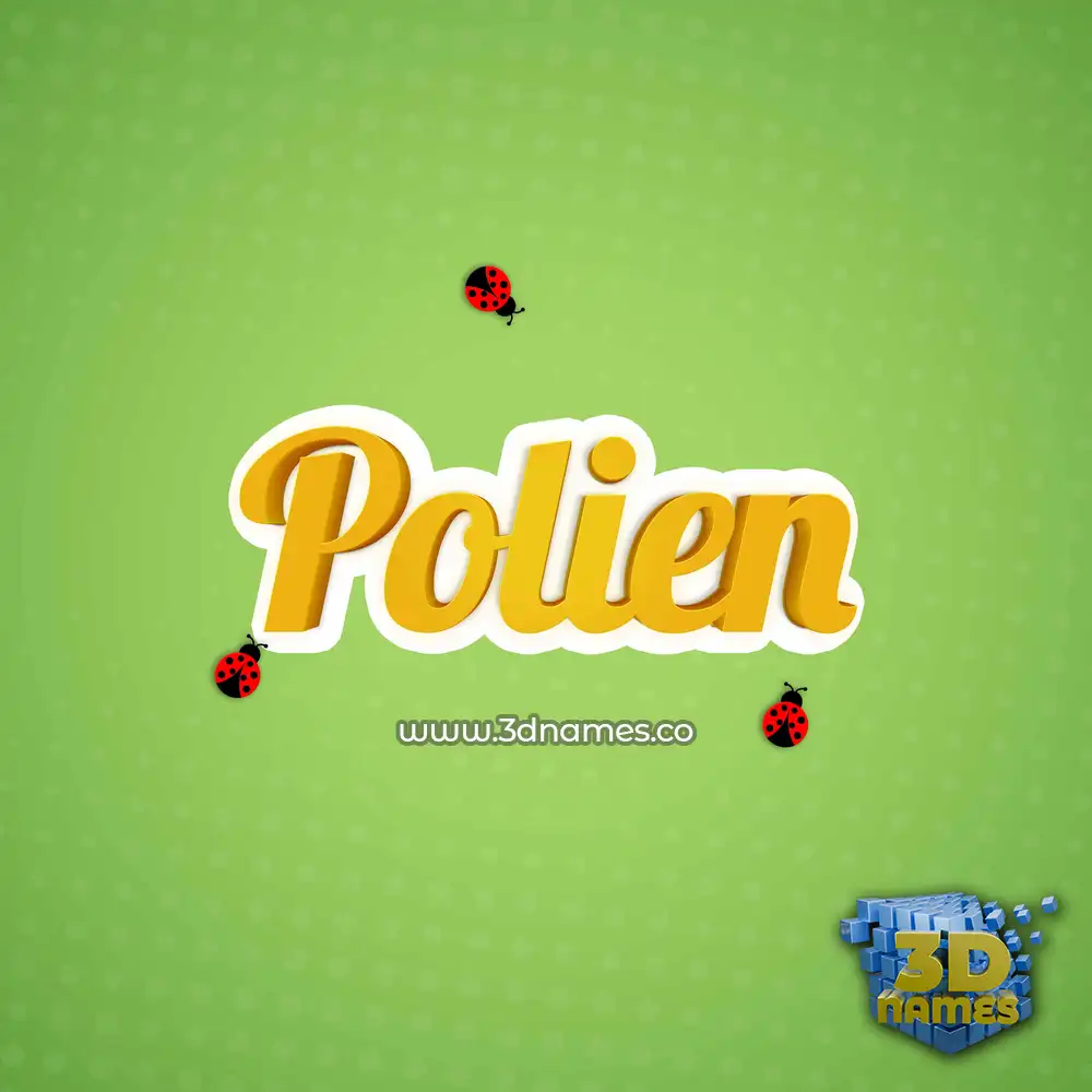 polien in Ladybugs style - 3D name wallpaper