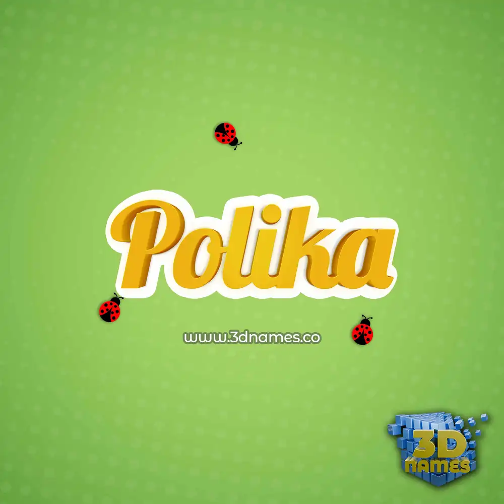 polika in Ladybugs style - 3D name wallpaper