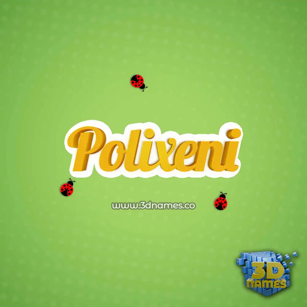 polixeni in Ladybugs style - 3D name wallpaper