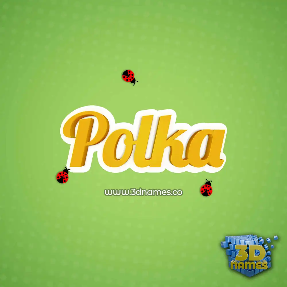 polka in Ladybugs style - 3D name wallpaper