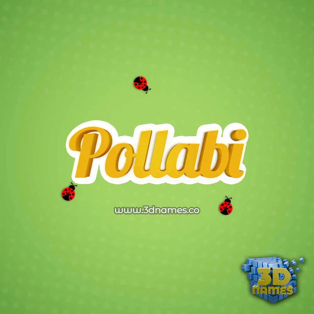 pollabi in Ladybugs style - 3D name wallpaper