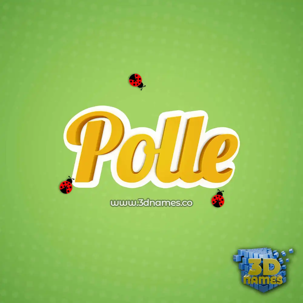 polle in Ladybugs style - 3D name wallpaper