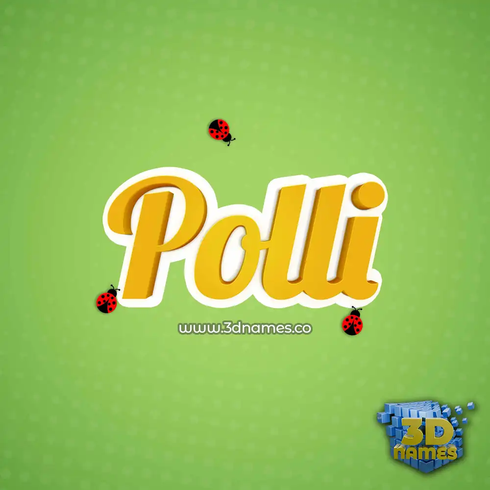 polli in Ladybugs style - 3D name wallpaper