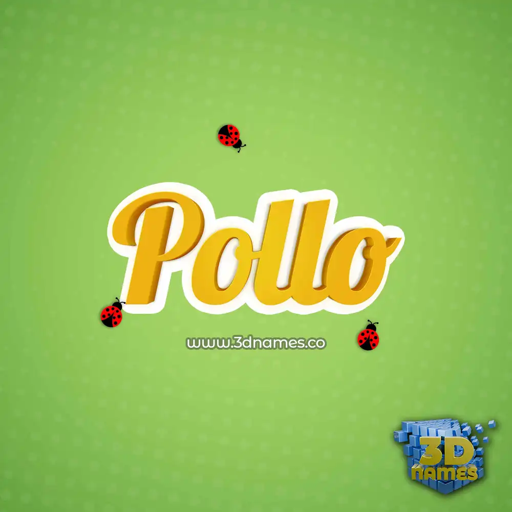 pollo in Ladybugs style - 3D name wallpaper