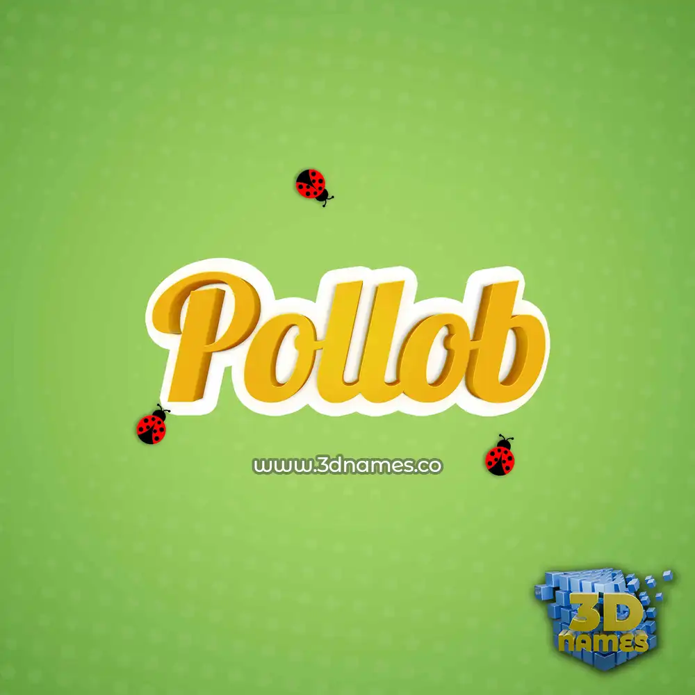 pollob in Ladybugs style - 3D name wallpaper