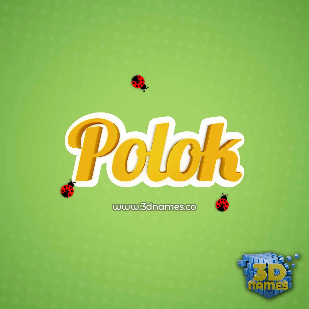 polok in Ladybugs style - 3D name wallpaper