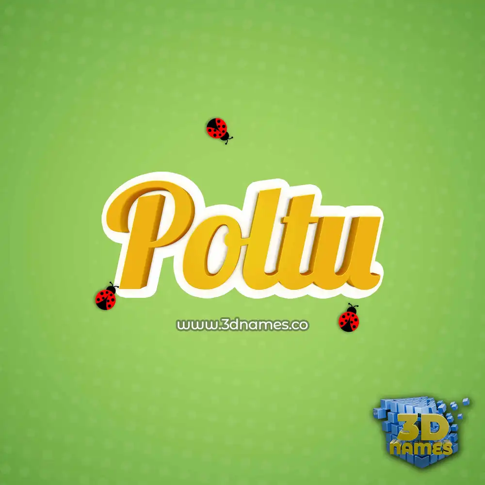 poltu in Ladybugs style - 3D name wallpaper