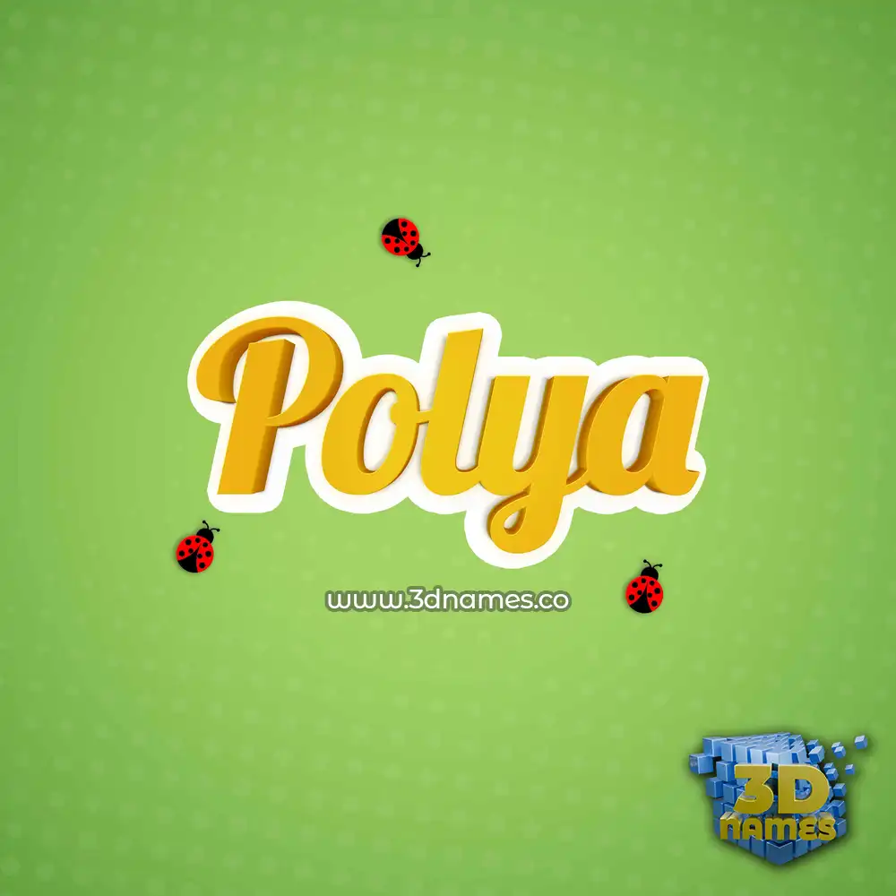 polya in Ladybugs style - 3D name wallpaper