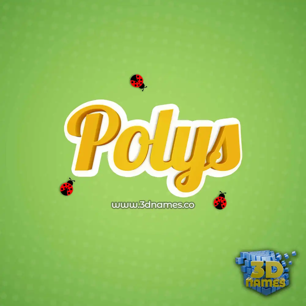 polys in Ladybugs style - 3D name wallpaper