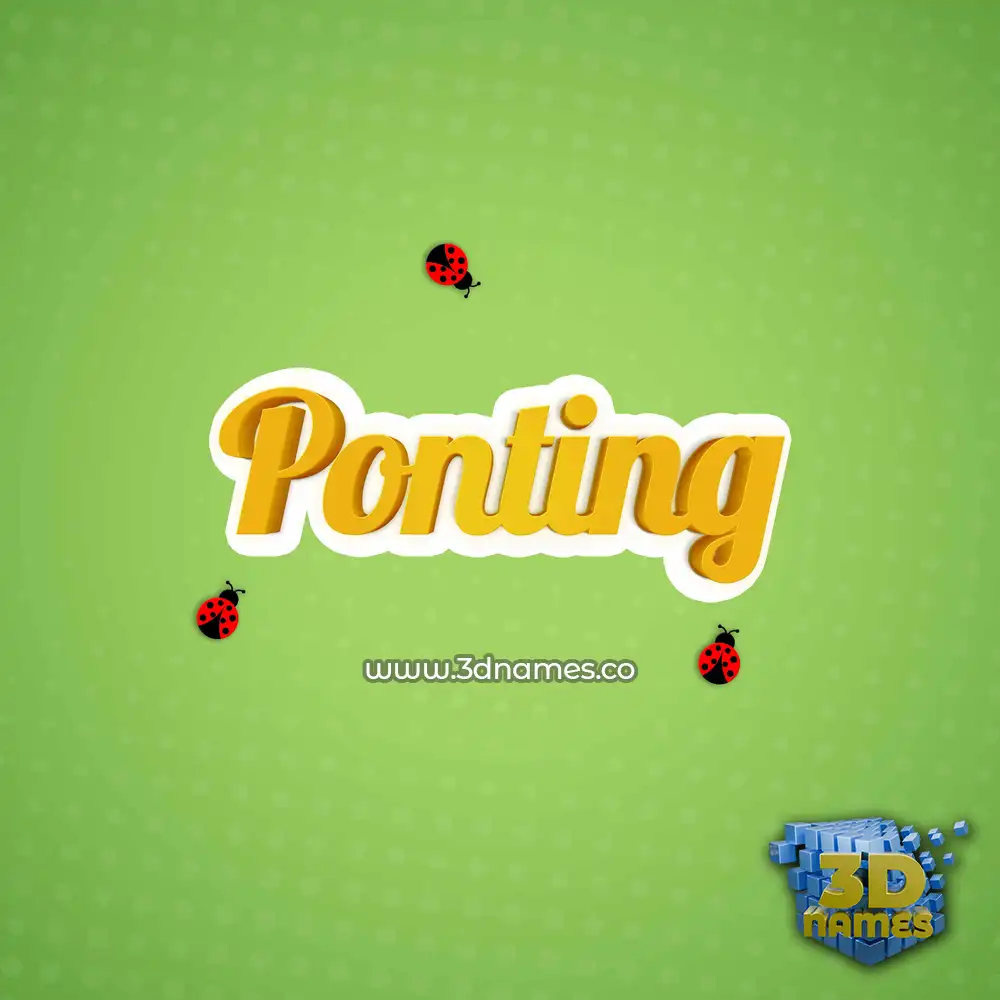 ponting in Ladybugs style - 3D name wallpaper