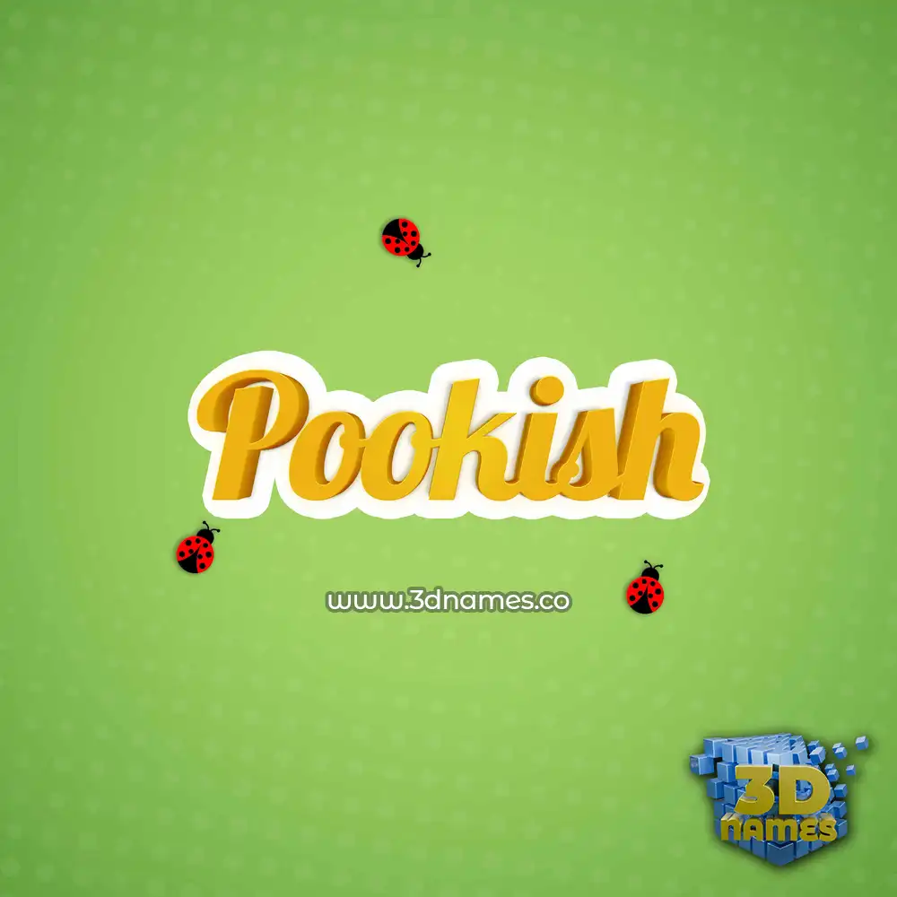 pookish in Ladybugs style - 3D name wallpaper