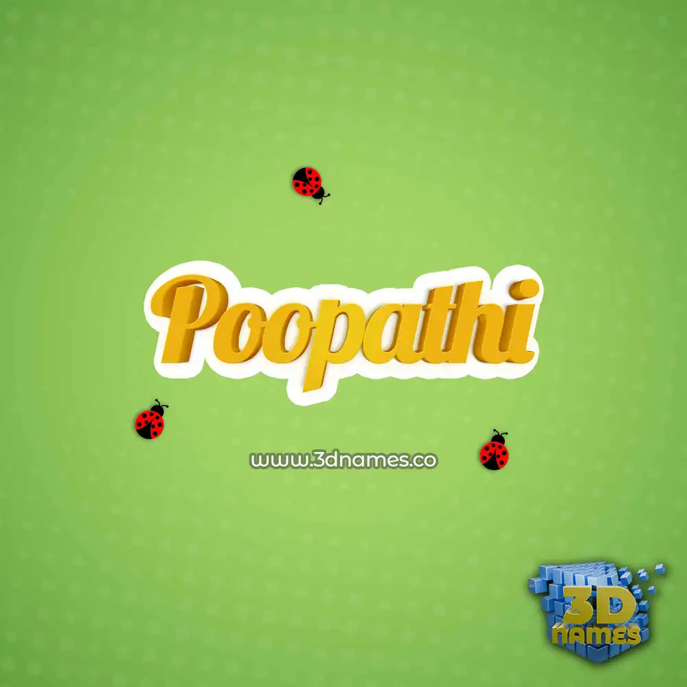 poopathi in Ladybugs style - 3D name wallpaper