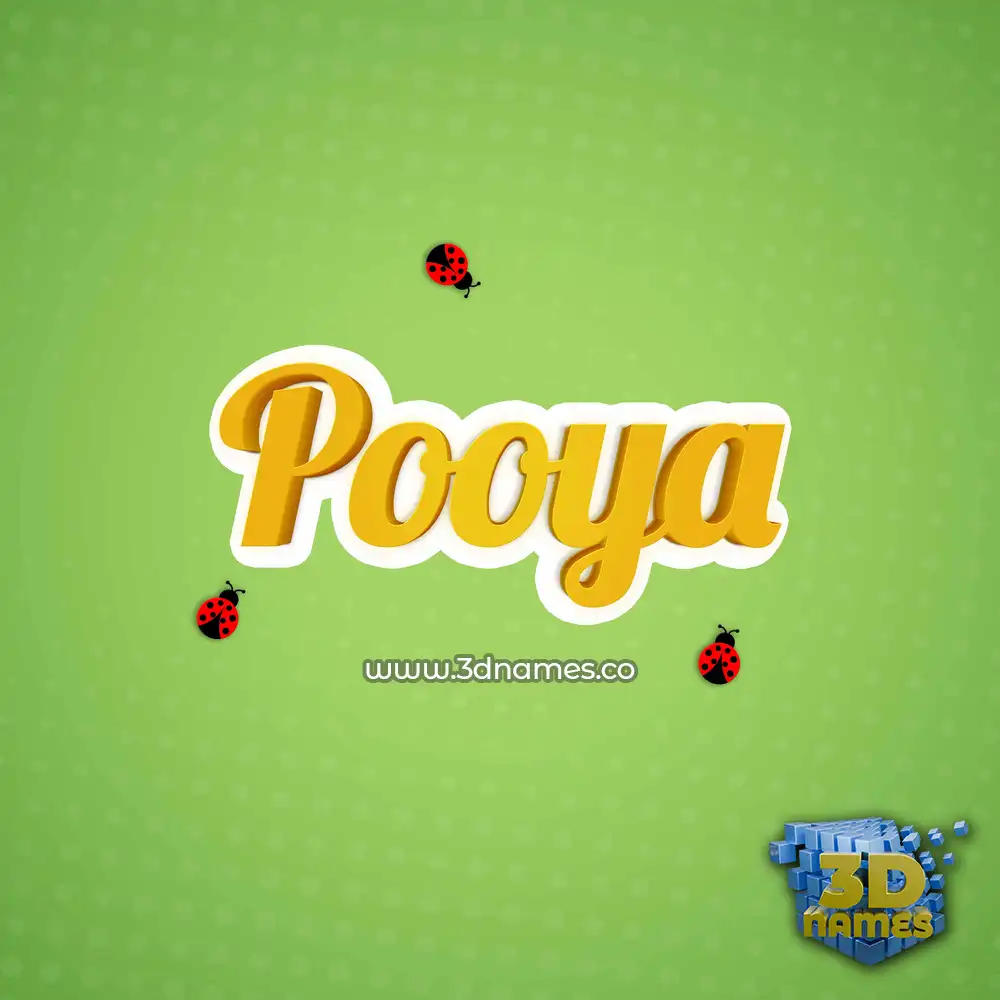 pooya in Ladybugs style - 3D name wallpaper