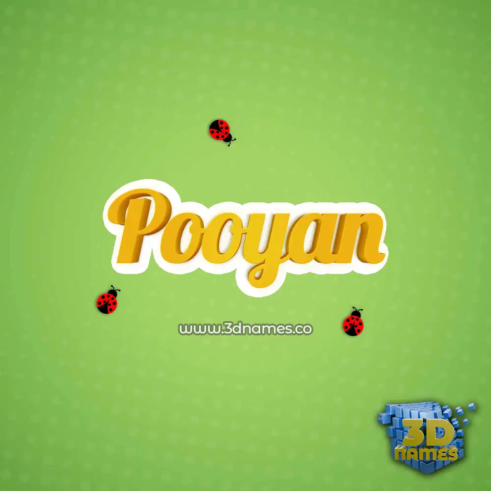 pooyan in Ladybugs style - 3D name wallpaper