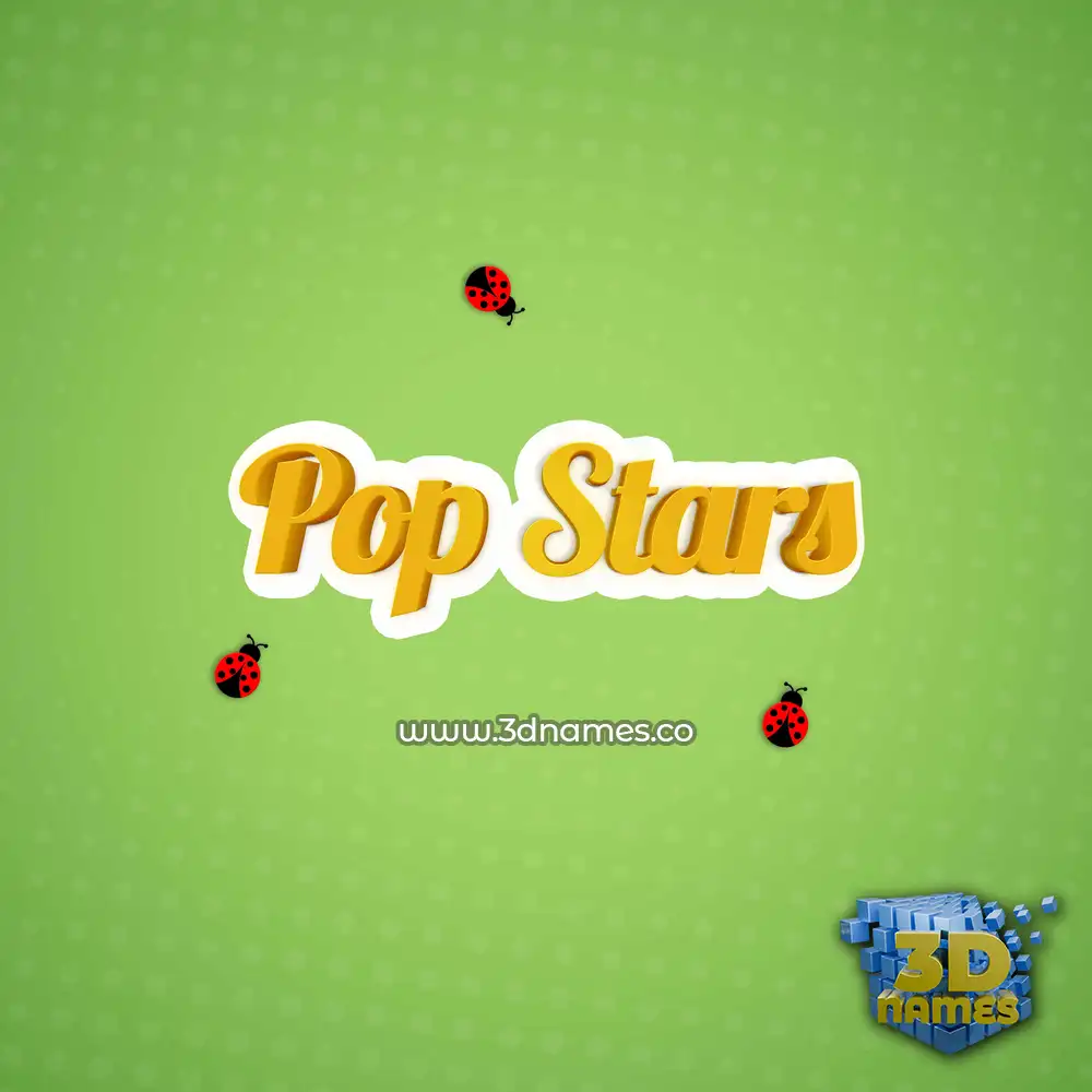 pop stars in Ladybugs style - 3D name wallpaper