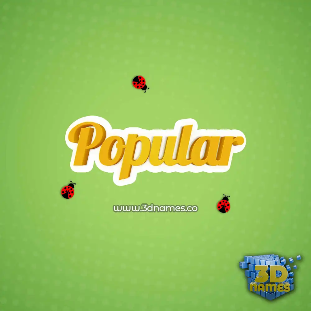 popular in Ladybugs style - 3D name wallpaper