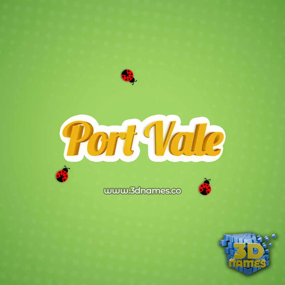 port vale in Ladybugs style - 3D name wallpaper